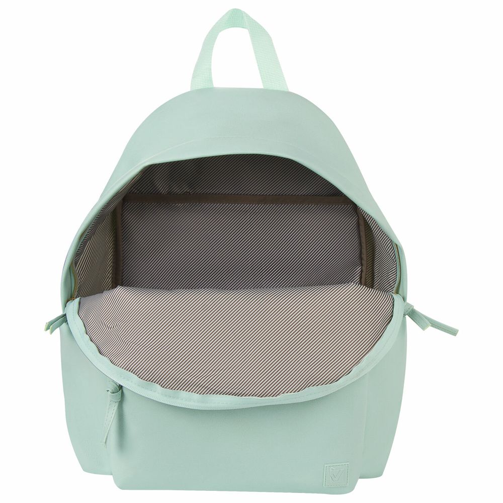 Рюкзак BRAUBERG CELEBRITY универсальный, экокожа, бирюзовый, 41х32х14 см