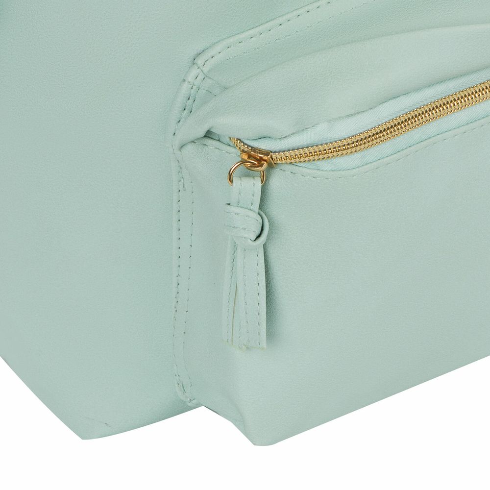 Рюкзак BRAUBERG CELEBRITY универсальный, экокожа, бирюзовый, 41х32х14 см