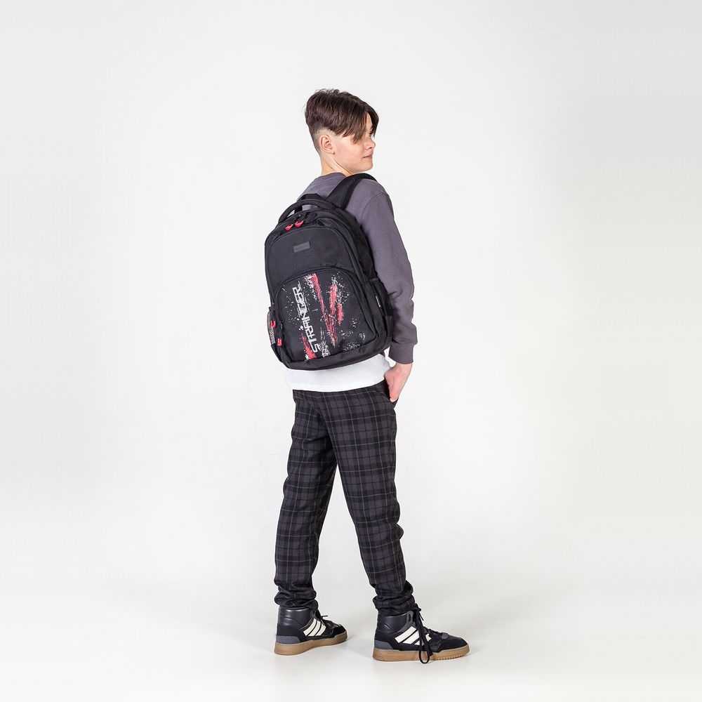 Рюкзак BRAUBERG CONCEPT универсальный, 2 отделения, светоотражающий принт, Stranger, 45х30х18 см