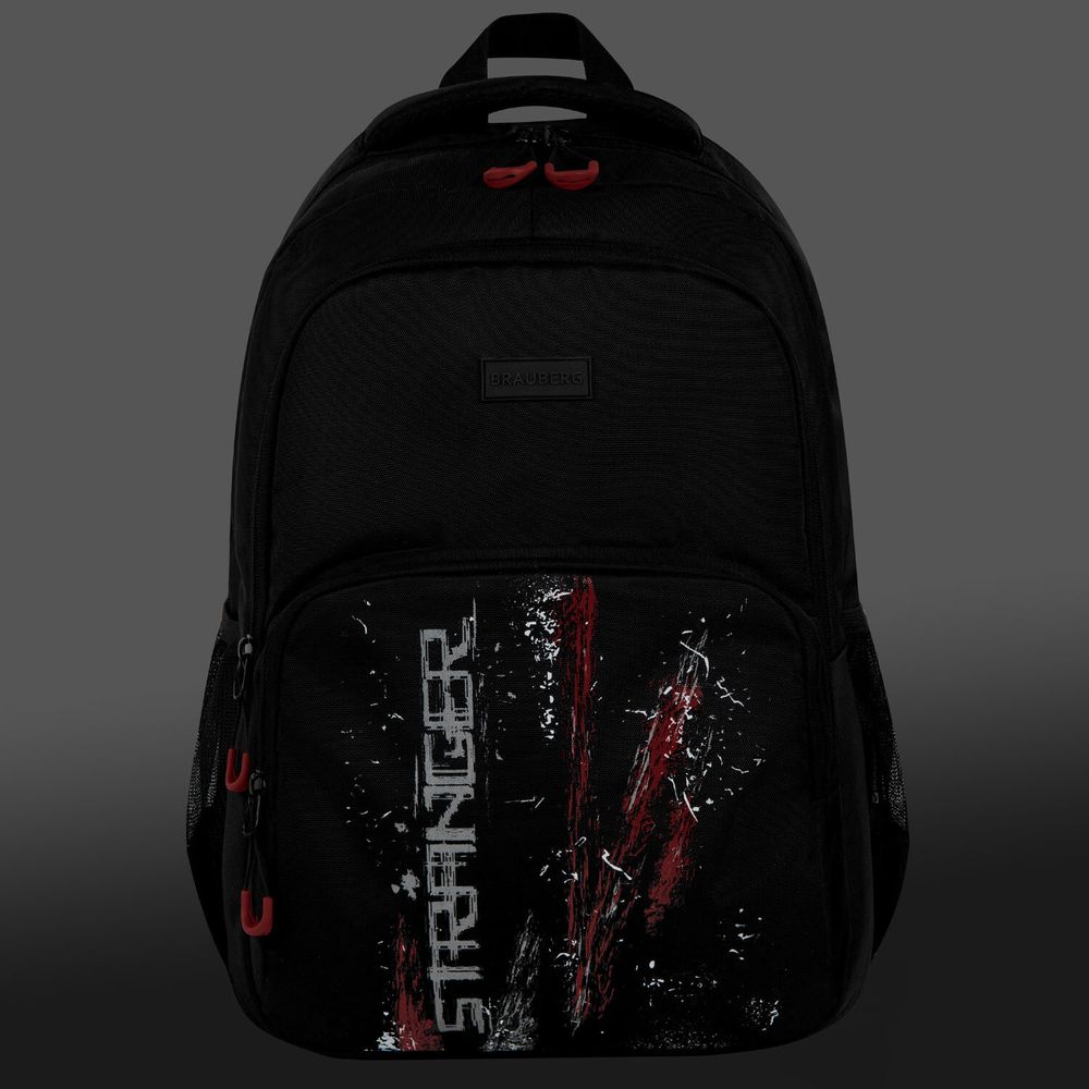 Рюкзак BRAUBERG CONCEPT универсальный, 2 отделения, светоотражающий принт, Stranger, 45х30х18 см