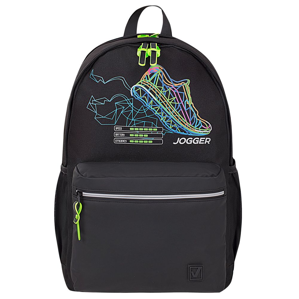 Рюкзак BRAUBERG FASHION CITY универсальный, 2 отделения, "Virtual sneaker", черный, 46х31х15 см