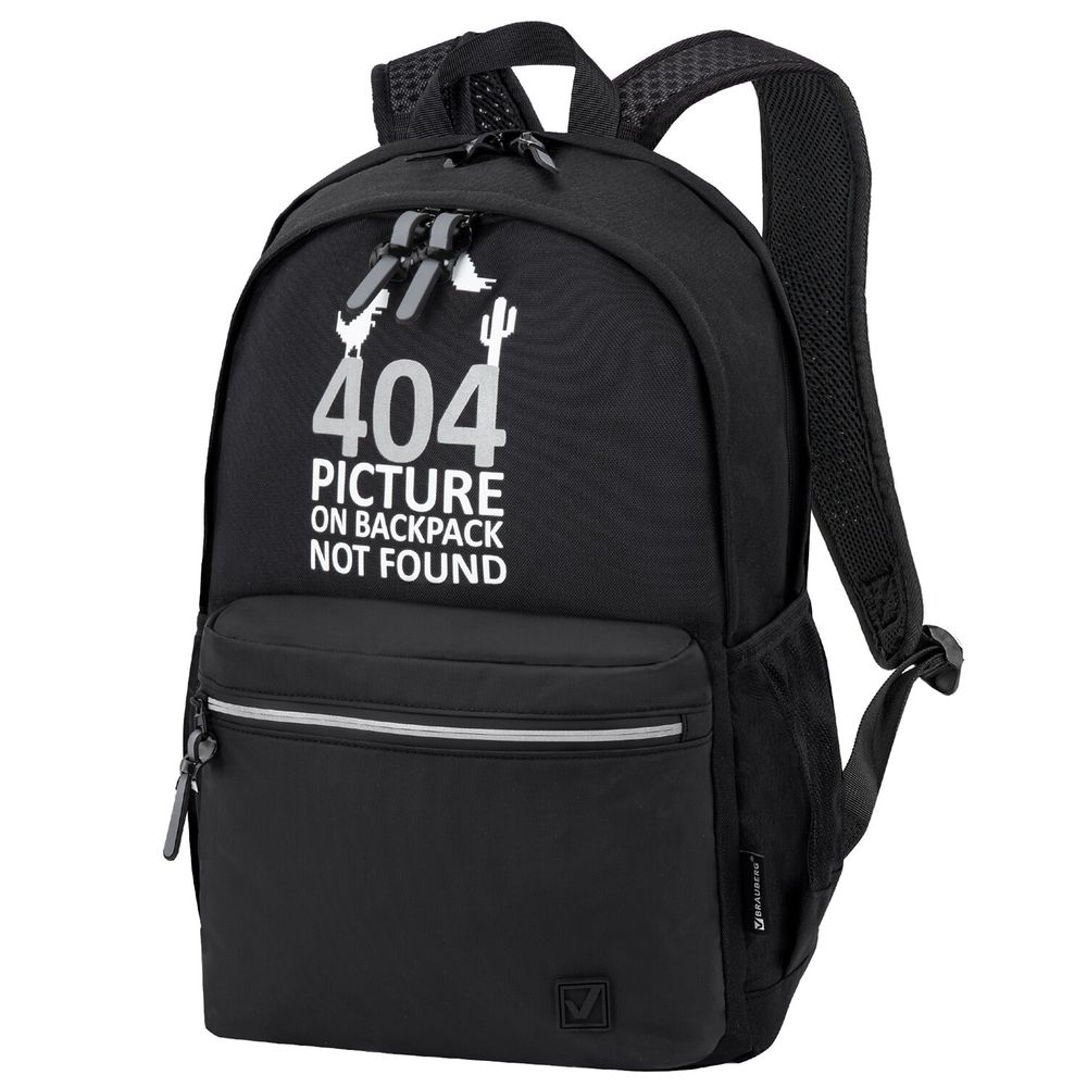 Рюкзак BRAUBERG FASHION CITY универсальный, 2 отделения, Not found, черный, 46х31х15 см