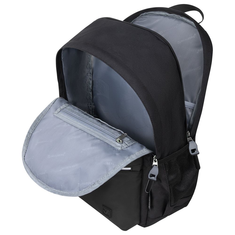 Рюкзак BRAUBERG FASHION CITY универсальный, 2 отделения, Not found, черный, 46х31х15 см