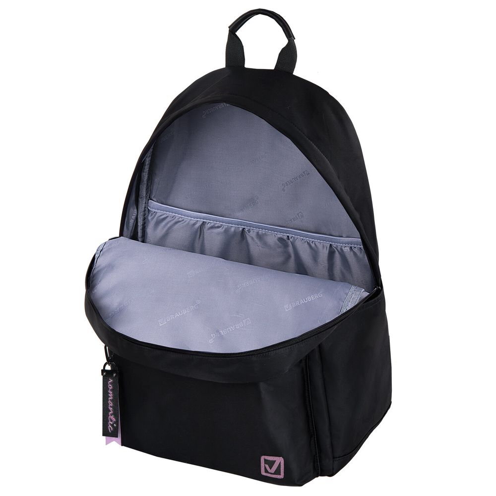 Рюкзак BRAUBERG FASHION CITY универсальный, карман-антивор, "Romantic Anime", черный, 44х31х16 см