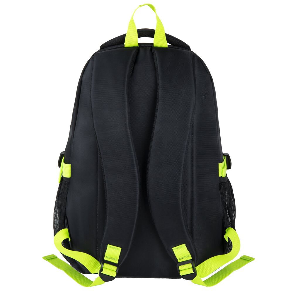 Рюкзак BRAUBERG HIGH SCHOOL универсальный, 3 отделения, "Акцент", черный/салатовый, 46х31х18 см