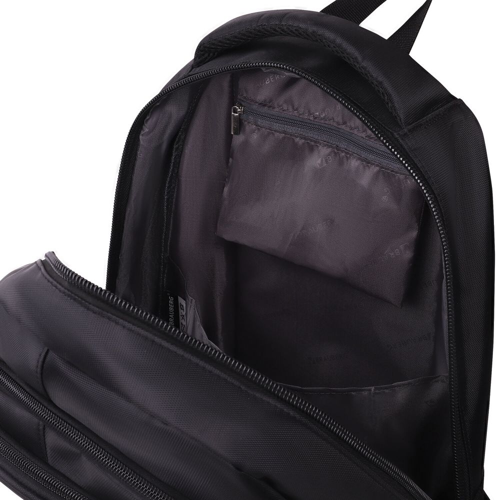 Рюкзак BRAUBERG HIGH SCHOOL универсальный, 3 отделения, "Легенда", черный/красный, 46х31х18 см