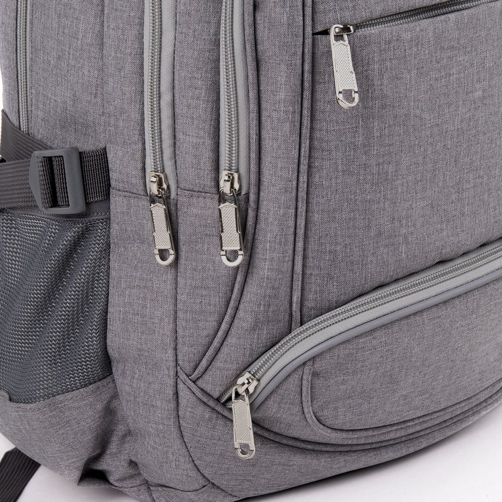 Рюкзак BRAUBERG HIGH SCHOOL универсальный, 3 отделения, "Туман", светло-серый, 46х31х18 см