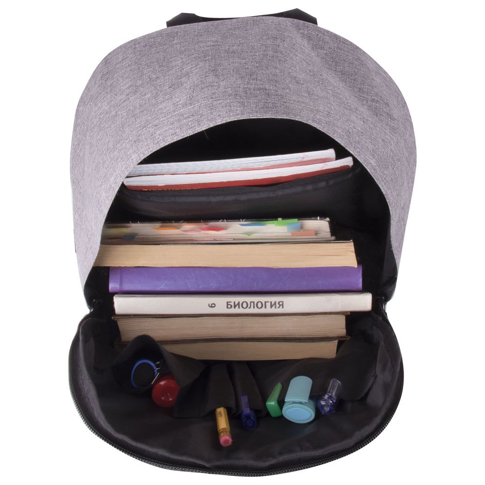 Рюкзак BRAUBERG URBAN универсальный, "Grey Melange", серый, 43х30х17 см
