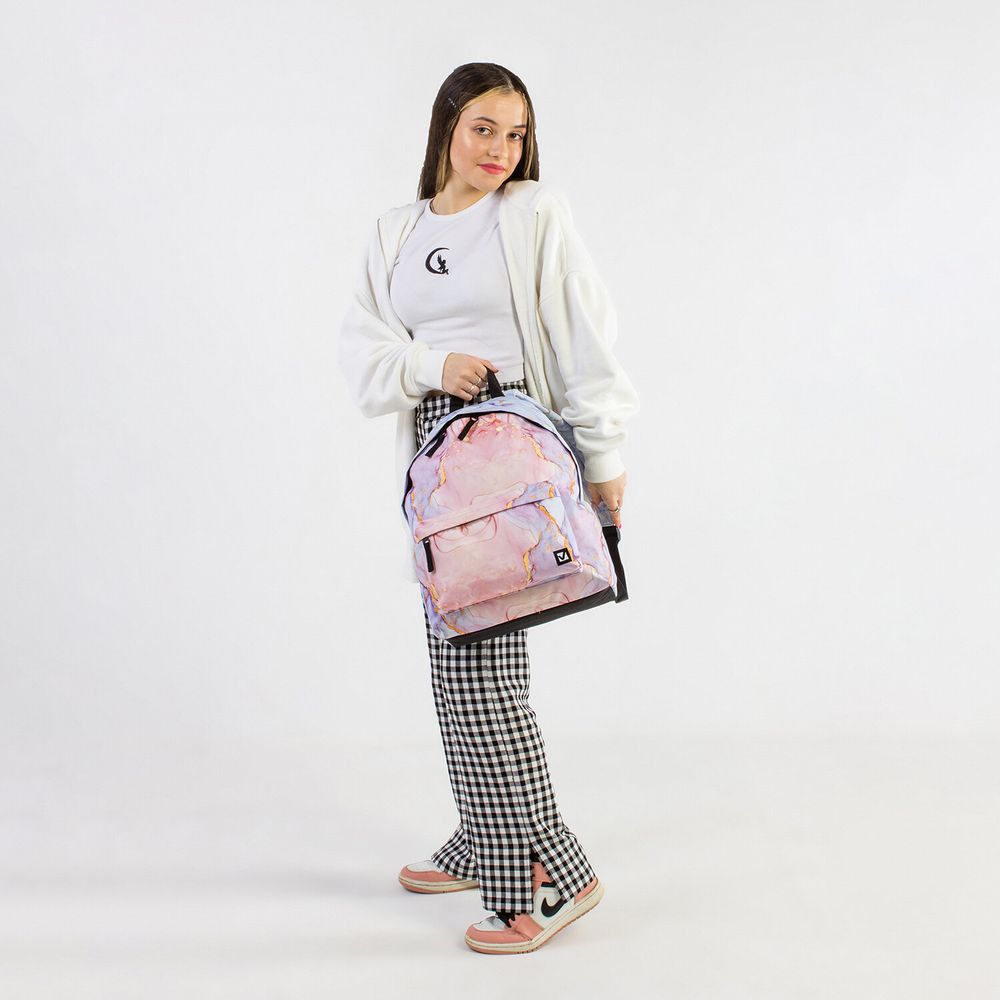 Рюкзак BRAUBERG СИТИ-ФОРМАТ универсальный, "Mineral", розово-голубой, 41х32х14 см