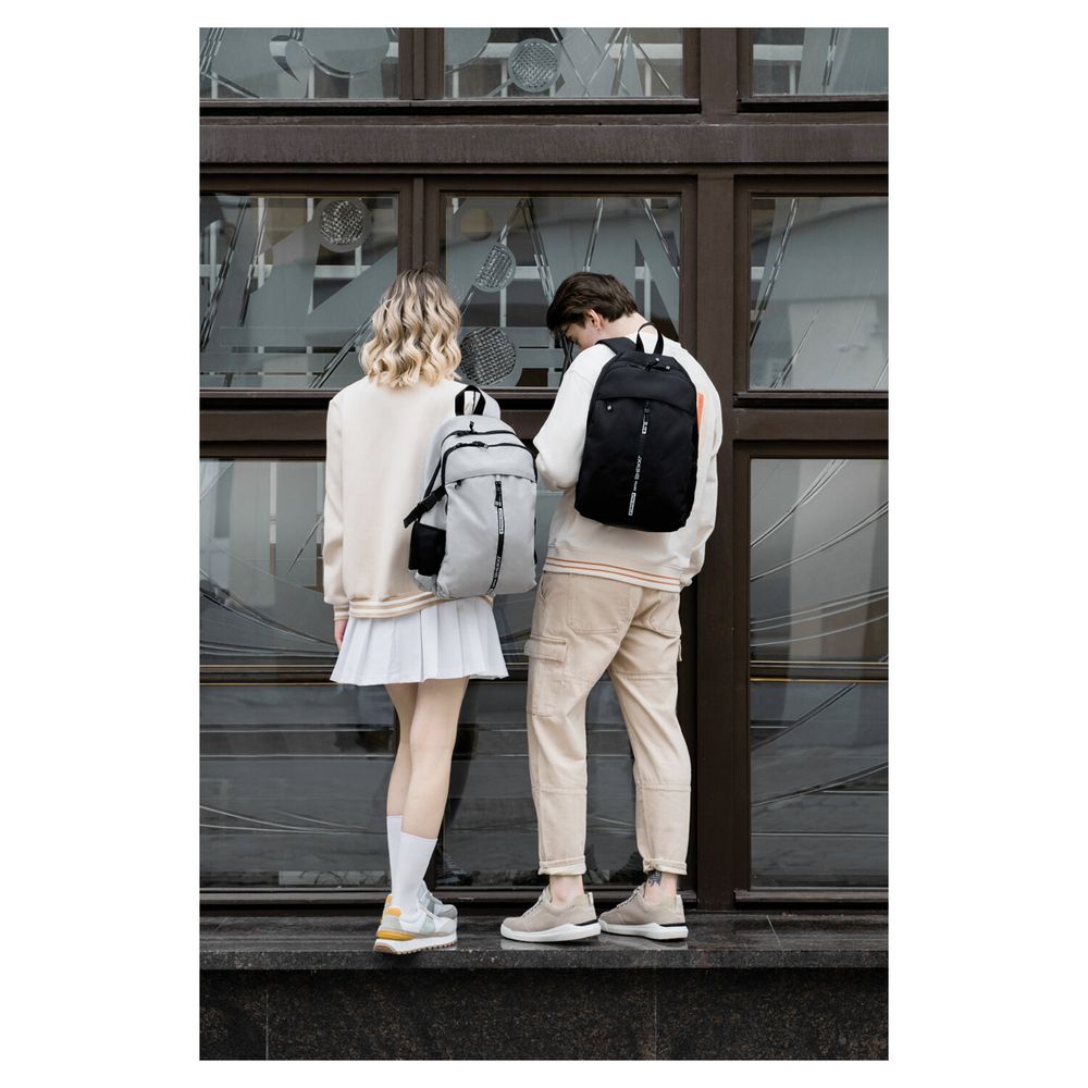 Рюкзак HEIKKI CHOICE (ХЕЙКИ) универсальный, 2 отделения, багажная лента, серый, 42х32х13 см