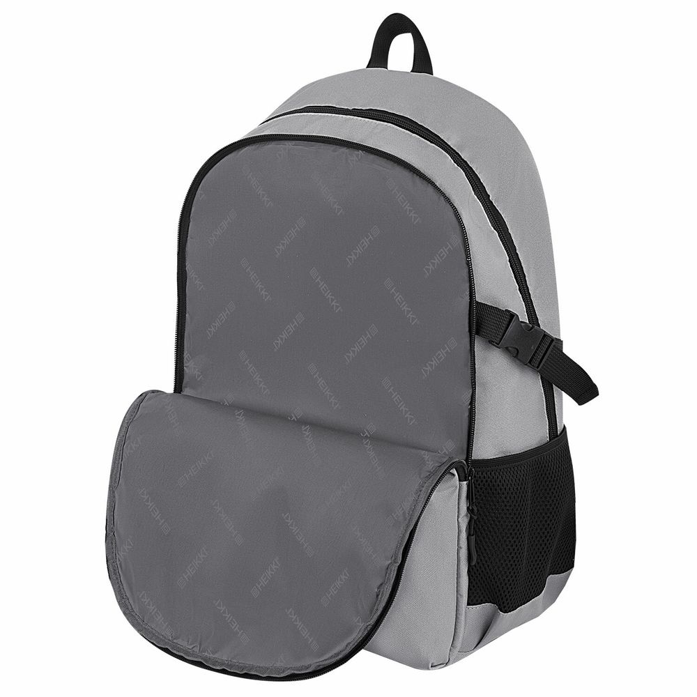 Рюкзак HEIKKI CHOICE (ХЕЙКИ) универсальный, 2 отделения, багажная лента, серый, 42х32х13 см