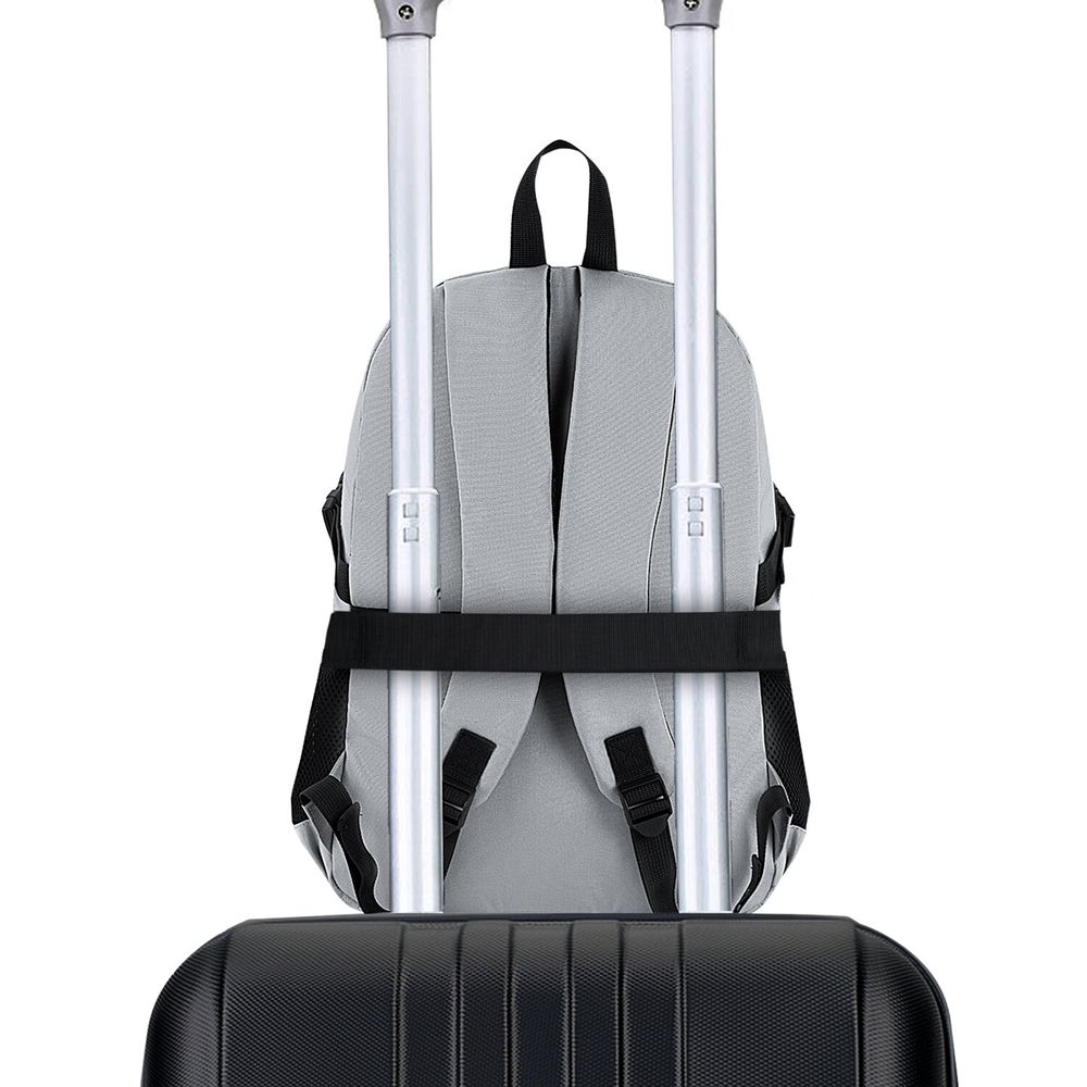 Рюкзак HEIKKI CHOICE (ХЕЙКИ) универсальный, 2 отделения, багажная лента, серый, 42х32х13 см