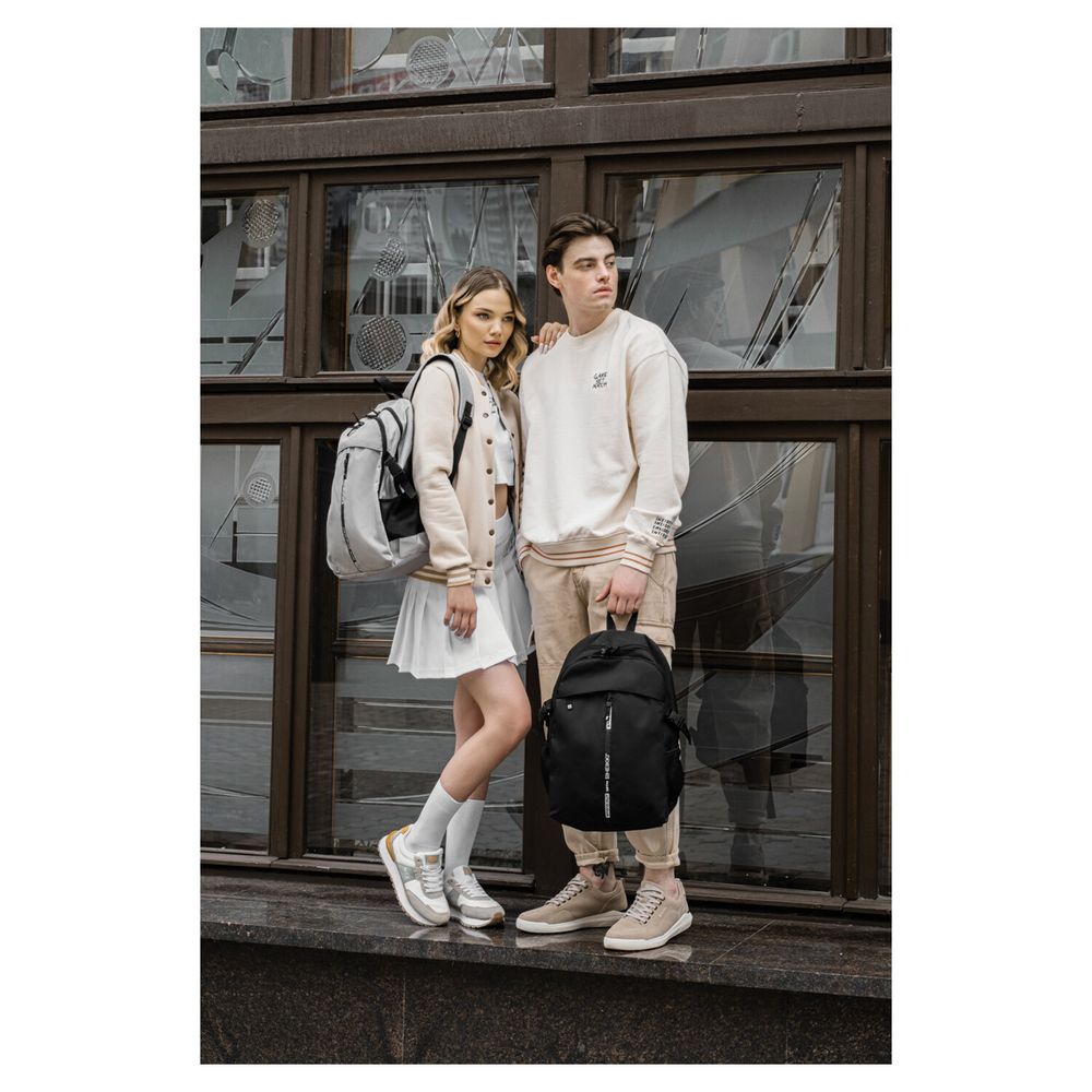 Рюкзак HEIKKI CHOICE (ХЕЙКИ) универсальный, 2 отделения, багажная лента, серый, 42х32х13 см