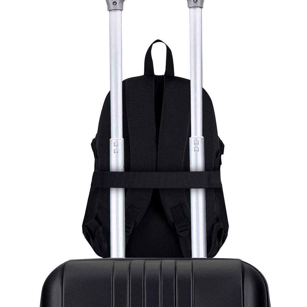 Рюкзак HEIKKI CHOICE (ХЕЙКИ) универсальный, 2 отделения, багажная лента, черный, 42х32х13 см