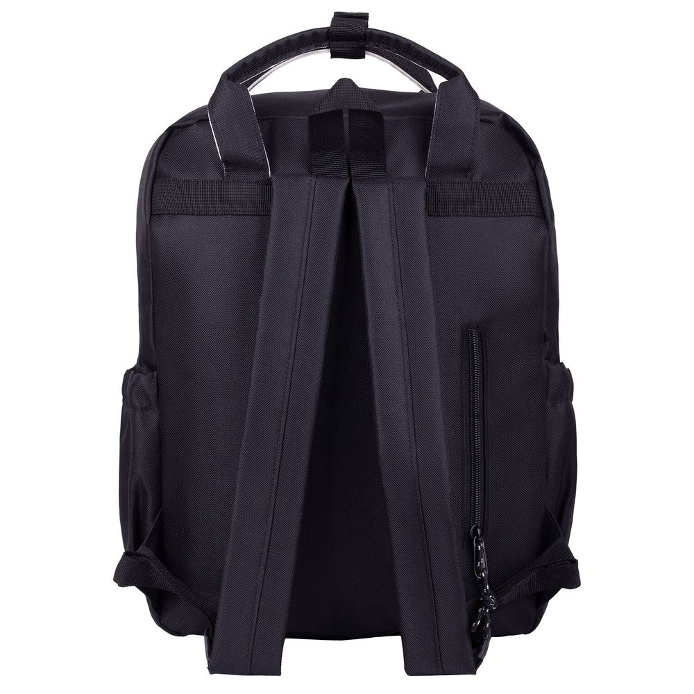 Рюкзак HEIKKI COMBO (ХЕЙКИ), сумка-шоппер, косметичка, пенал В ПОДАРОК, бело-черный, 42х30х14 см