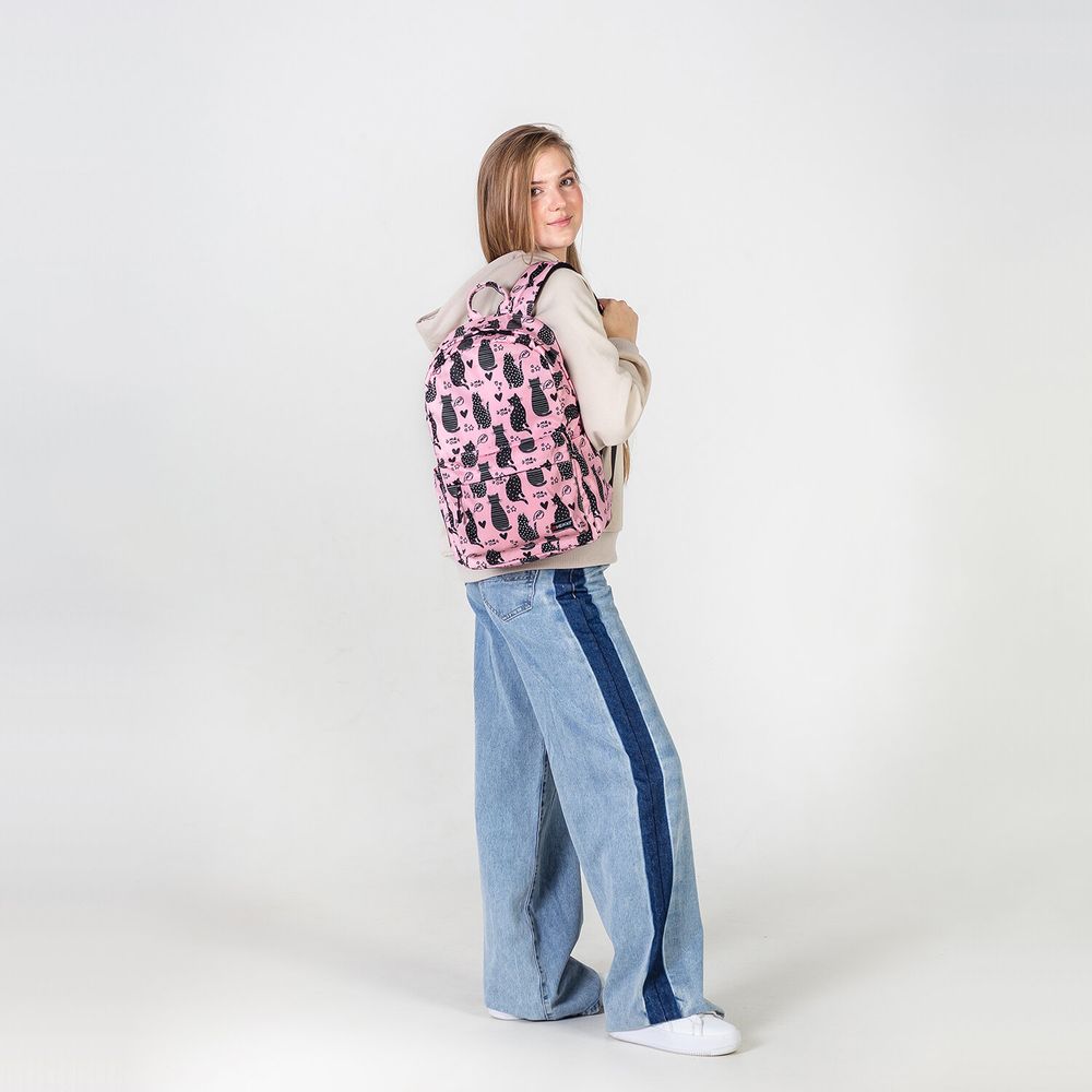 Рюкзак HEIKKI DREAM (ХЕЙКИ) универсальный, с карманом для ноутбука, эргономичный, Cats, 42х26х14 см