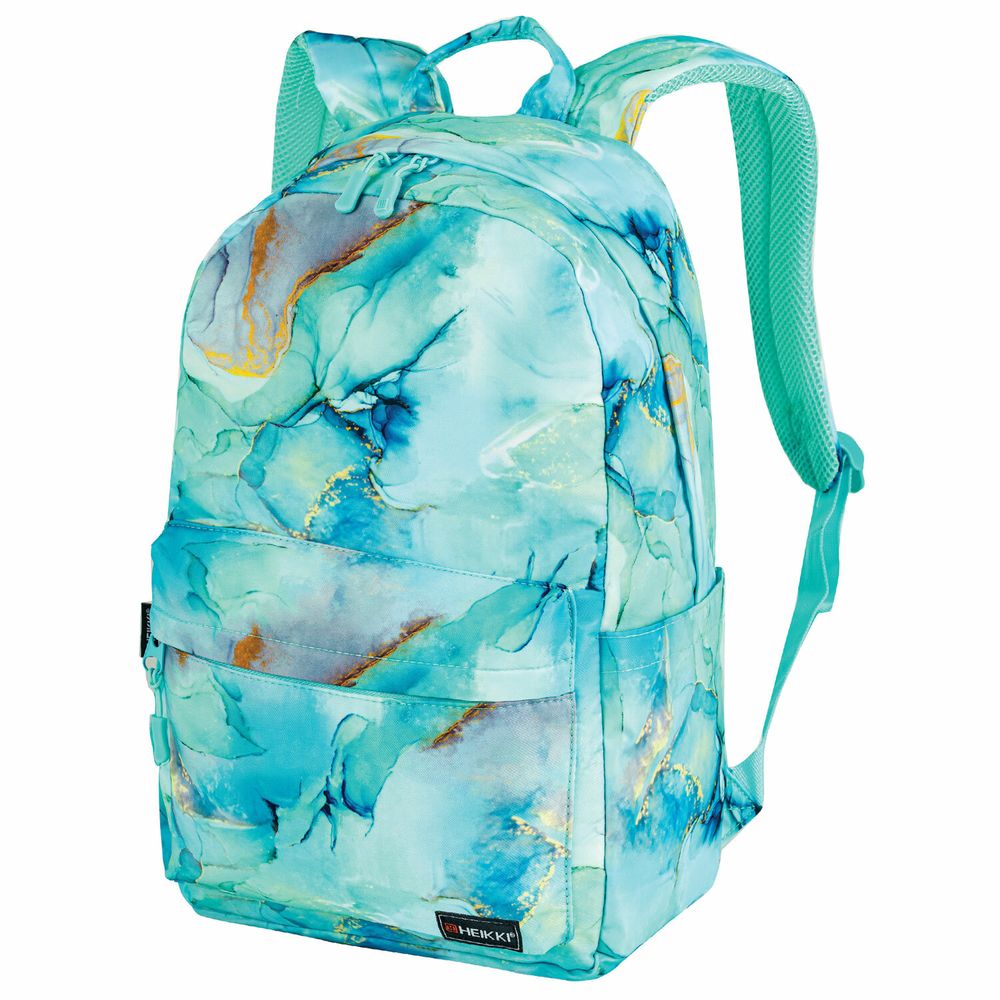 Рюкзак HEIKKI DREAM (ХЕЙКИ) универсальный, с карманом для ноутбука, эргономичный, Mint marble, 42х26х14 см