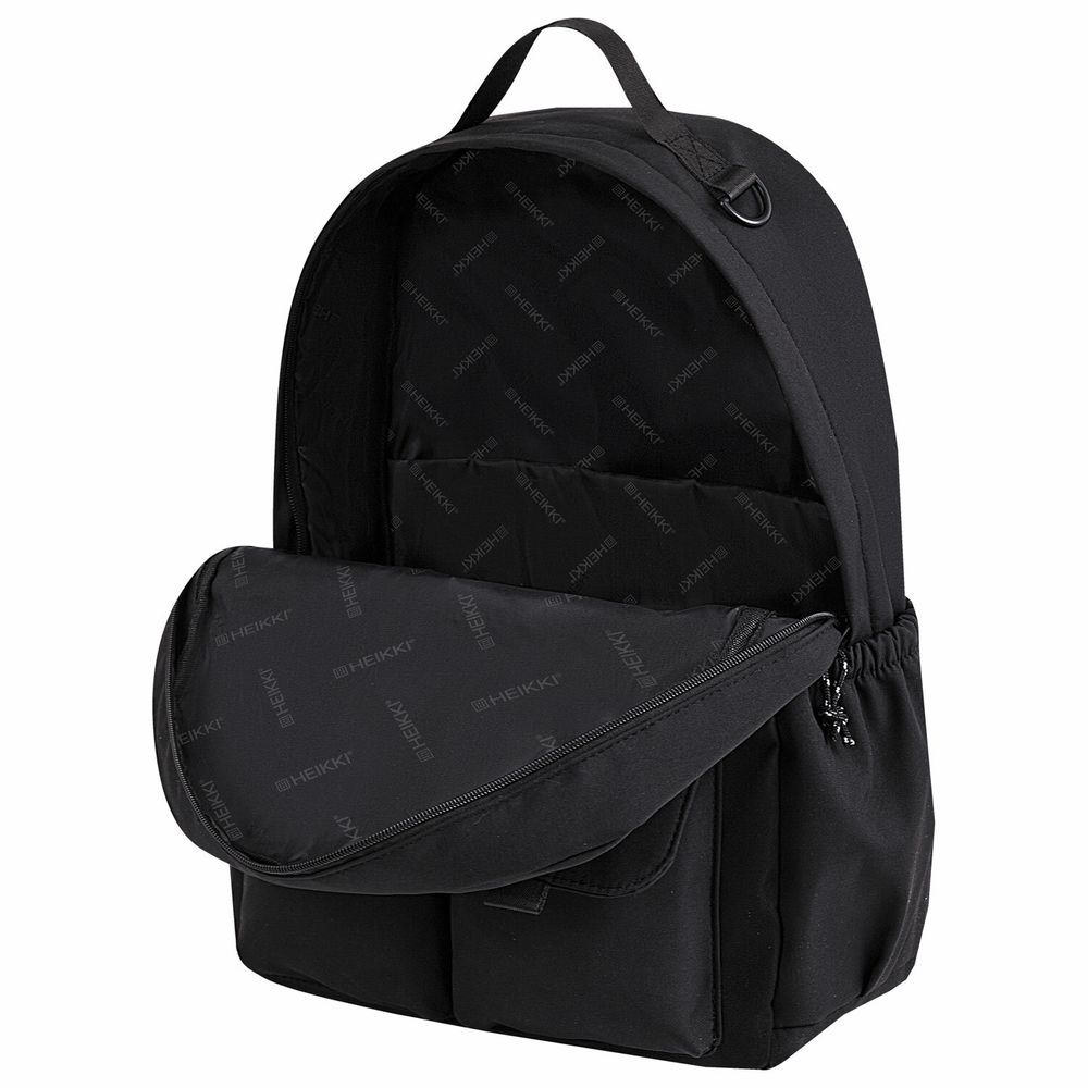 Рюкзак HEIKKI EDITION (ХЕЙКИ) универсальный, 6 карманов, черный, 42х30х14 см