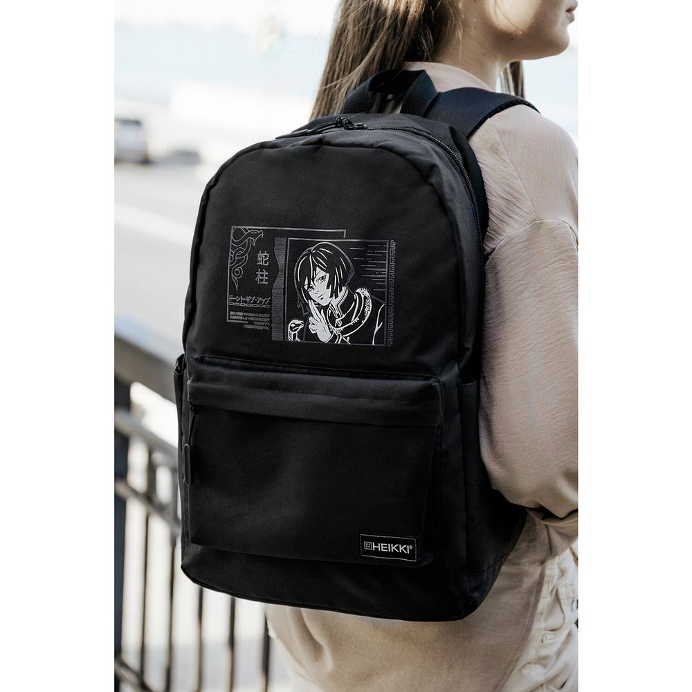 Рюкзак HEIKKI ENERGETIC Mood (ХЕЙКИ) универсальный, эргономичный, Obanai, черный, 43х30х16 см