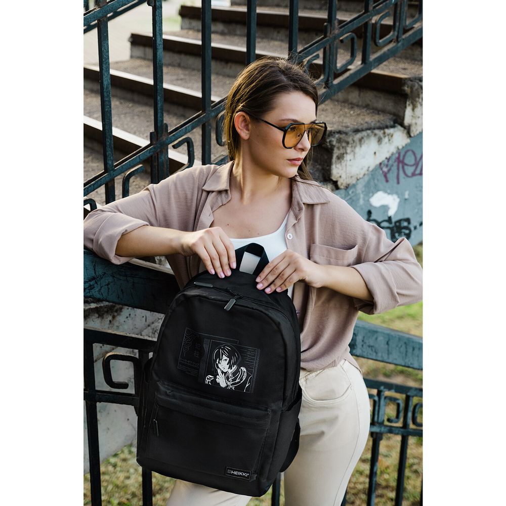 Рюкзак HEIKKI ENERGETIC Mood (ХЕЙКИ) универсальный, эргономичный, Obanai, черный, 43х30х16 см