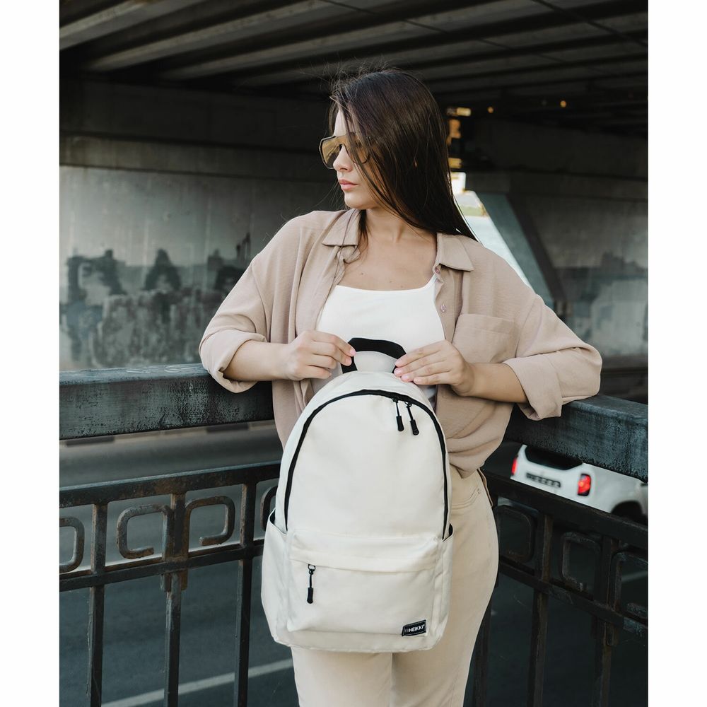 Рюкзак HEIKKI POSITIVE (ХЕЙКИ) универсальный, карман-антивор, Beige, 42х28х14 см
