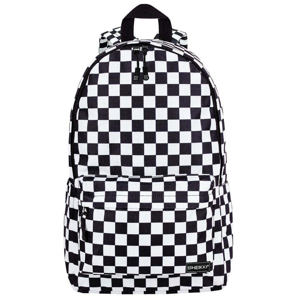 Рюкзак HEIKKI POSITIVE (ХЕЙКИ) универсальный, карман-антивор, Black and White, 42х28х14 см