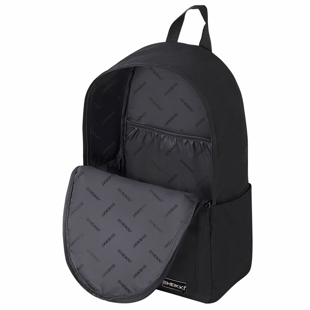 Рюкзак HEIKKI POSITIVE (ХЕЙКИ) универсальный, карман-антивор, Black, 42х28х14 см