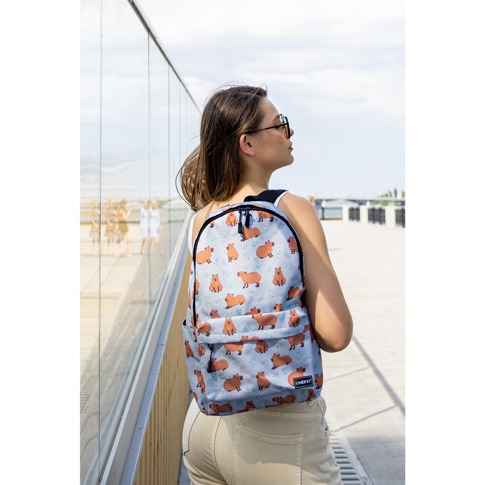 Рюкзак HEIKKI POSITIVE (ХЕЙКИ) универсальный, карман-антивор, Capybara, 42х28х14 см
