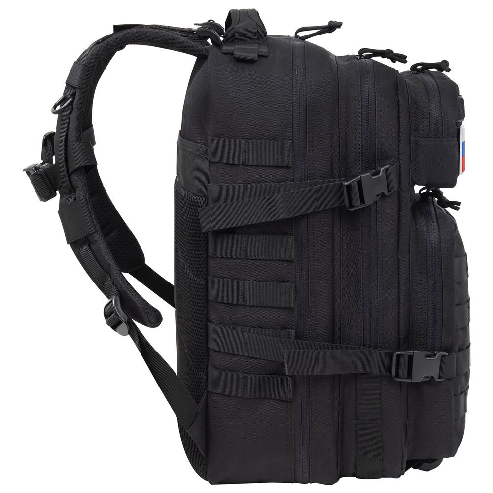 Рюкзак HEIKKI STRATEGY (ХЕЙКИ) тактический, 2 отделения, система Молле, черный, 46х30х20 см