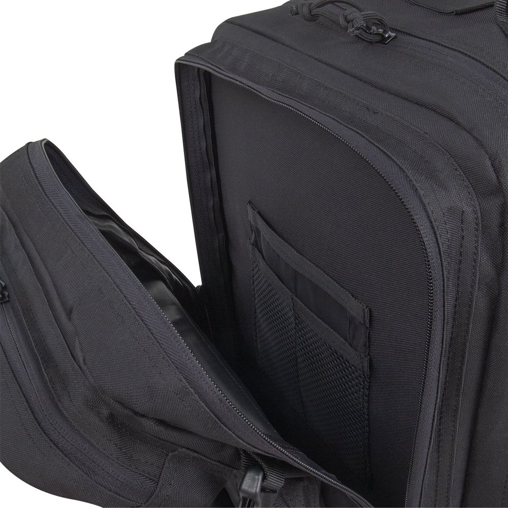 Рюкзак HEIKKI STRATEGY (ХЕЙКИ) тактический, 2 отделения, система Молле, черный, 46х30х20 см