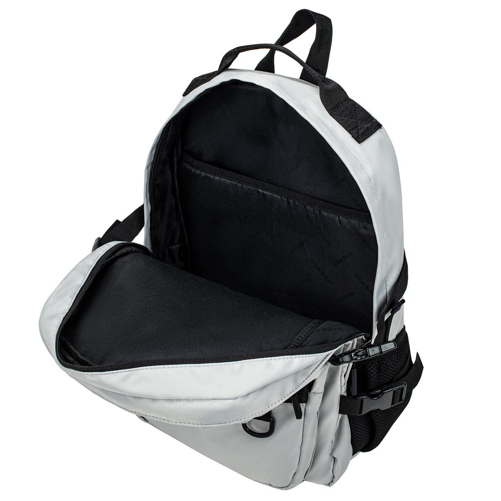 Рюкзак HEIKKI TRILL (ХЕЙКИ) универсальный, 3 отделения, серый с черными вставками, 43х31х14 см