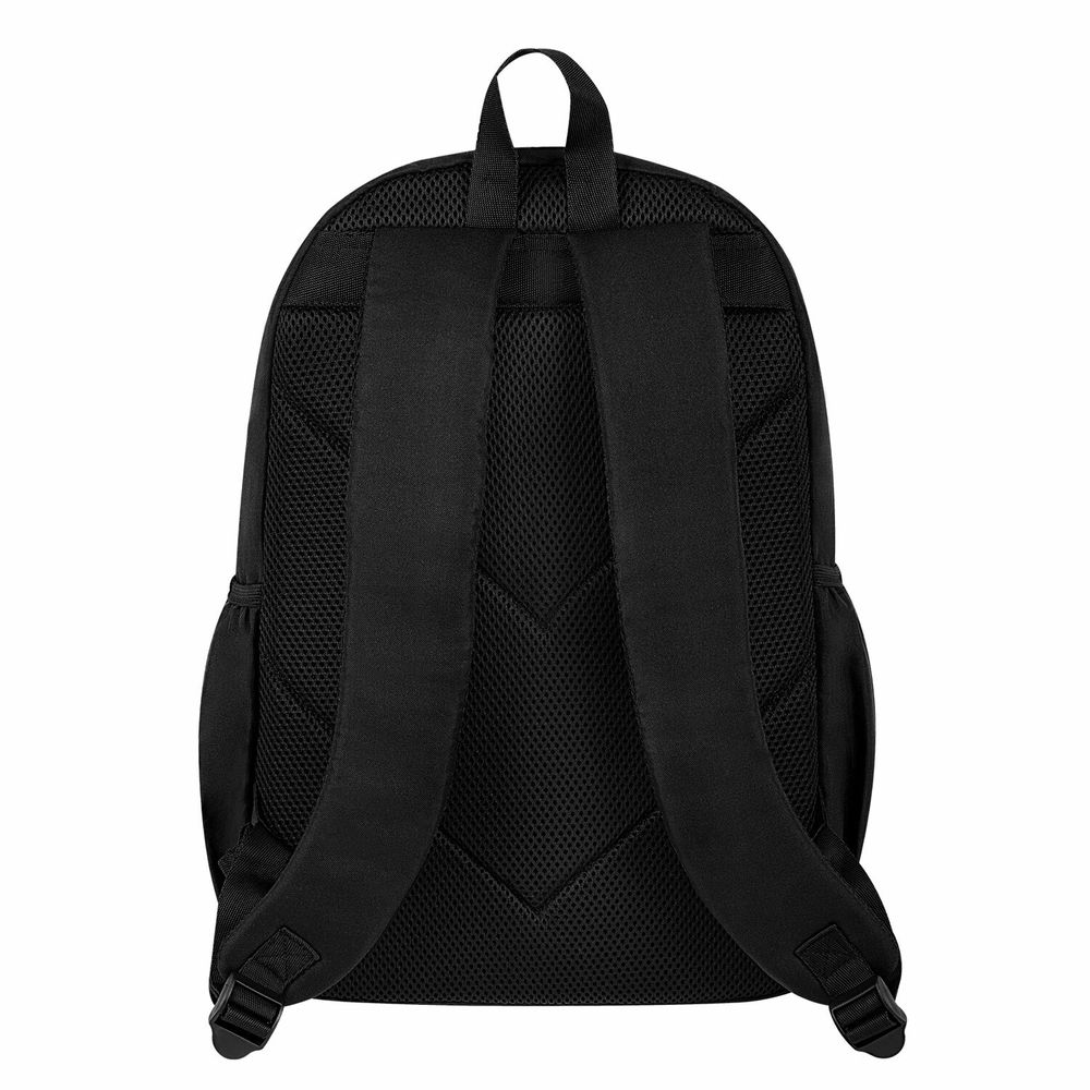 Рюкзак HEIKKI UNIQUE (ХЕЙКИ) универсальный, 6 карманов, черный с белыми вставками, 42х29х16 см