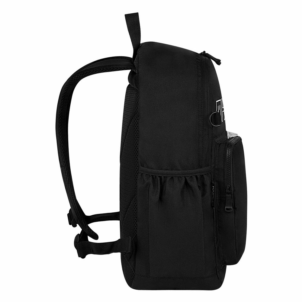 Рюкзак HEIKKI UNIQUE (ХЕЙКИ) универсальный, 6 карманов, черный с белыми вставками, 42х29х16 см