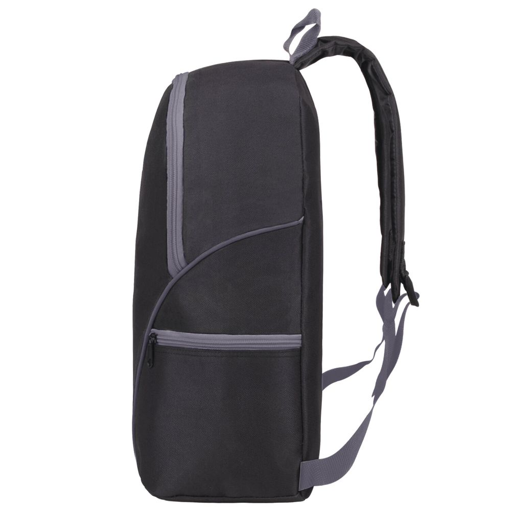 Рюкзак STAFF TRIP универсальный, 2 кармана, черный с серыми деталями, 40x27x15,5 см