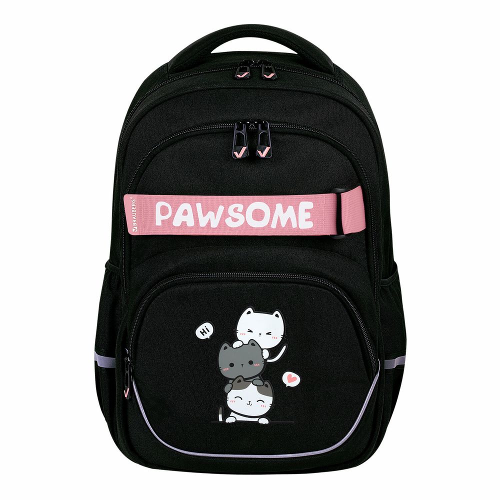 Рюкзак BRAUBERG MOTION, 2 отделения, 3 кармана, "Cat tower", 41х28х17 см