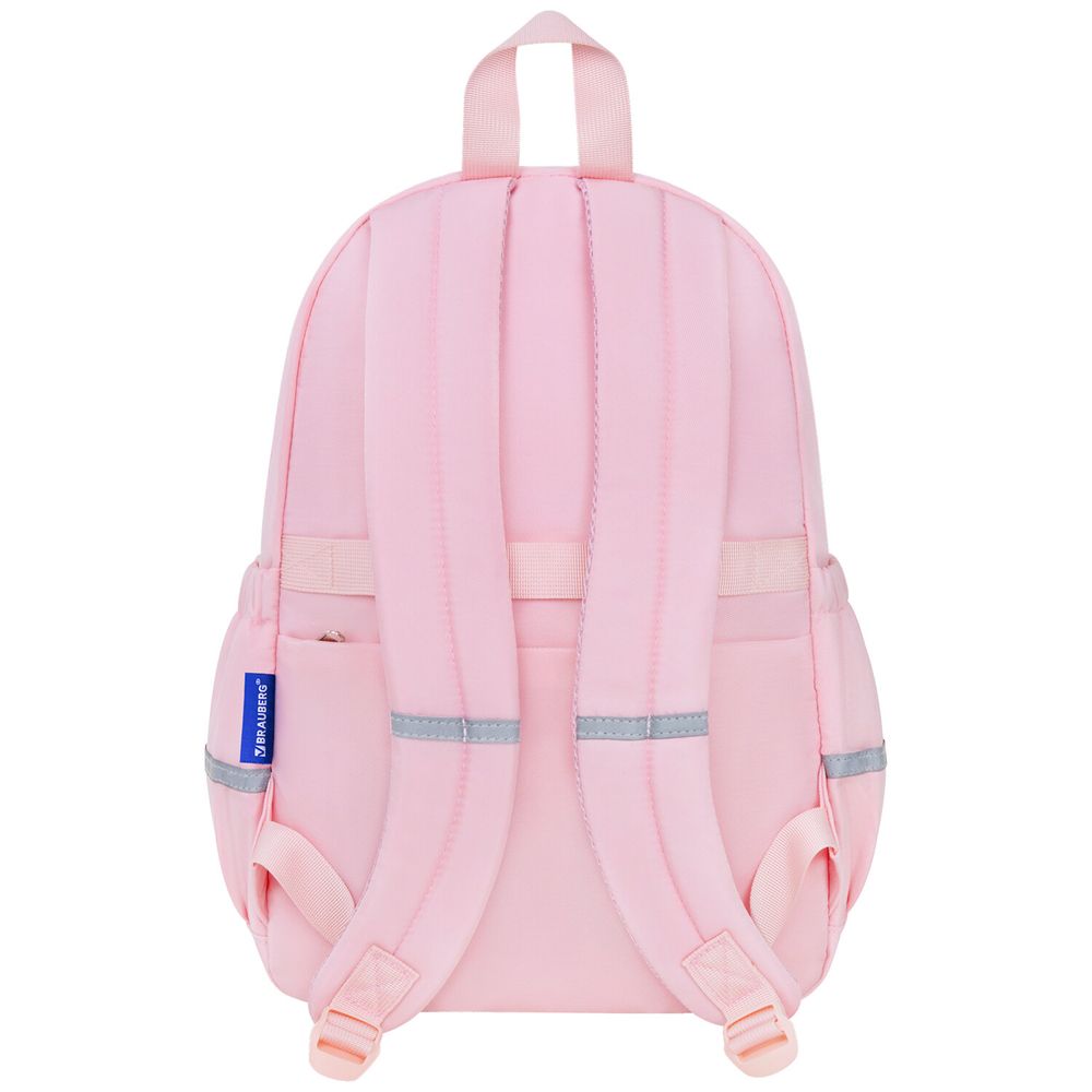 Рюкзак BRAUBERG PASTEL с термонашивками в комплекте, "Anime kitten", персиковый, 40х29х14 см