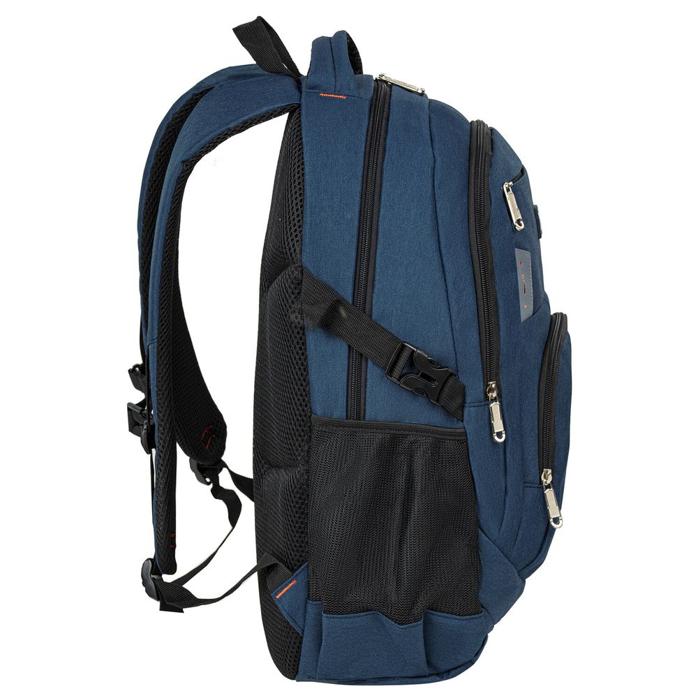 Рюкзак BRAUBERG DELTA универсальный, 2 отделения, с отделением для ноутбука, "Mercury", синий, 49х34х15 см