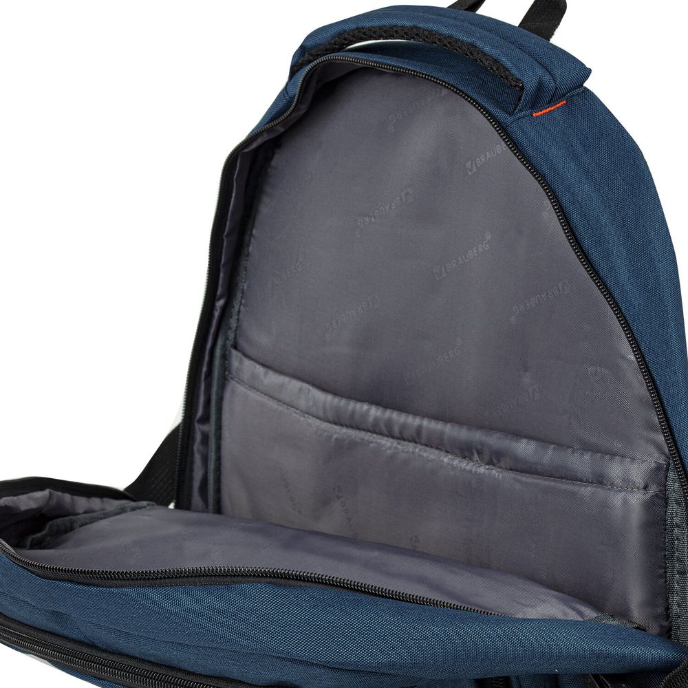 Рюкзак BRAUBERG DELTA универсальный, 2 отделения, с отделением для ноутбука, "Mercury", синий, 49х34х15 см