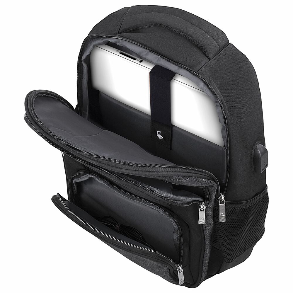Рюкзак BRAUBERG FUNCTIONAL с отделением для ноутбука, 2 отделения, USB-порт, "Secure", 46х30х18 см