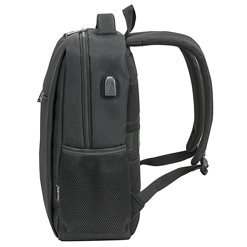 Рюкзак BRAUBERG FUNCTIONAL с отделением для ноутбука, USB-порт, багажная лента, Firm, 43x30x15 см
