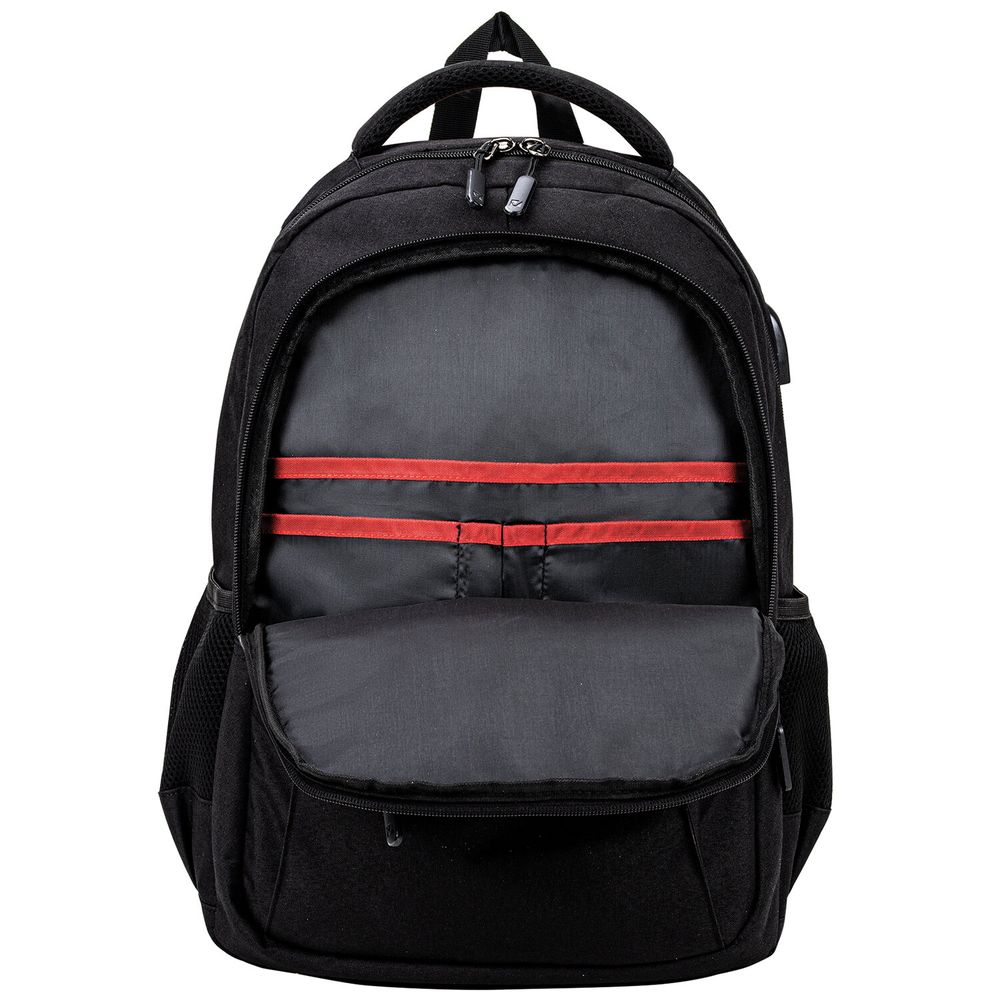 Рюкзак BRAUBERG URBAN универсальный с отделением для ноутбука, USB-порт, "Kinetic", черный, 46х31х18 см