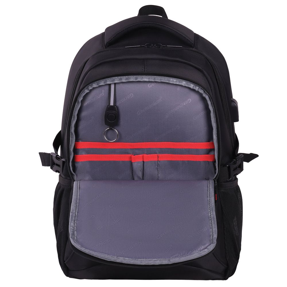 Рюкзак GERMANIUM UPGRADE универсальный, 2 отделения, отделение для ноутбука, USB-порт, "UP-1", черный, 47х31х18 см