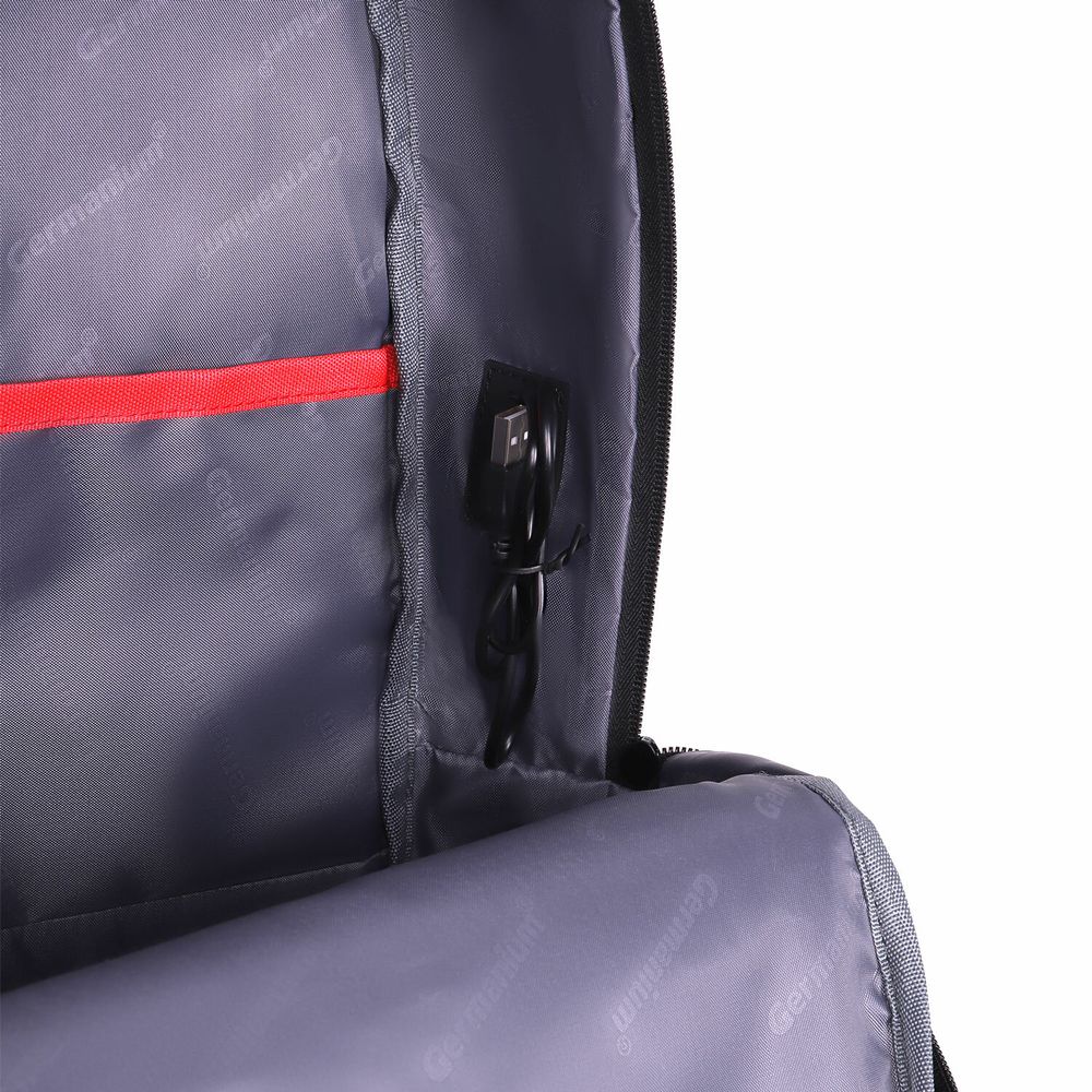 Рюкзак GERMANIUM UPGRADE универсальный, 3 отделения, отделение для ноутбука, USB-порт, "UP-3", черный, 47х33х21 см