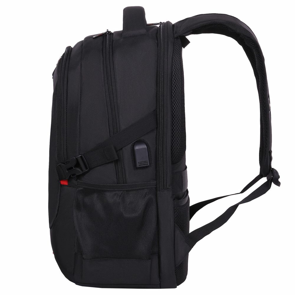 Рюкзак GERMANIUM UPGRADE универсальный, 3 отделения, отделение для ноутбука, USB-порт, "UP-3", черный, 47х33х21 см