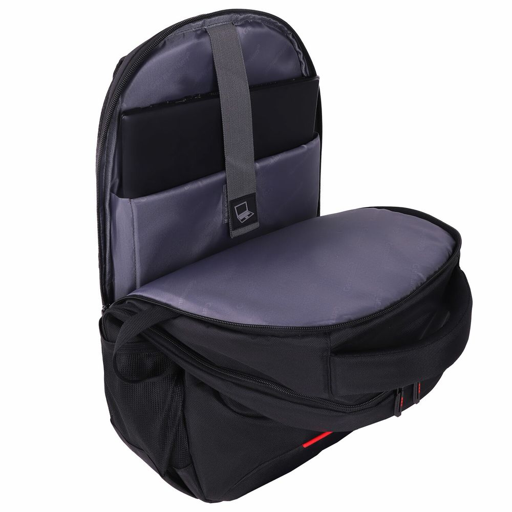 Рюкзак GERMANIUM UPGRADE универсальный, 3 отделения, отделение для ноутбука, USB-порт, "UP-3", черный, 47х33х21 см