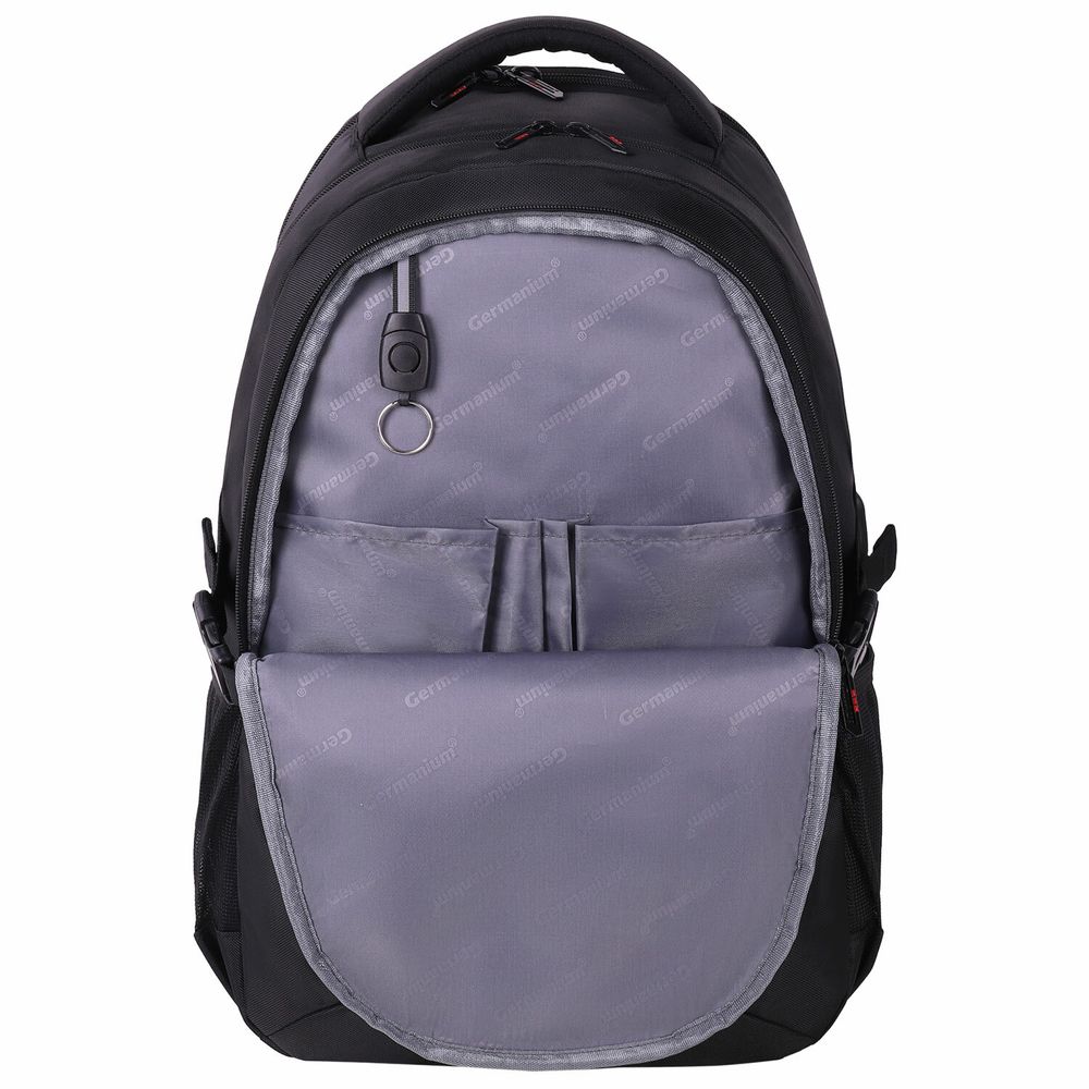Рюкзак GERMANIUM UPGRADE универсальный, 3 отделения, отделение для ноутбука, USB-порт, "UP-3", черный, 47х33х21 см