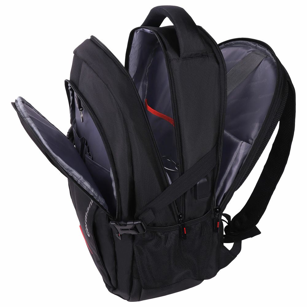 Рюкзак GERMANIUM UPGRADE универсальный, 3 отделения, отделение для ноутбука, USB-порт, "UP-3", черный, 47х33х21 см