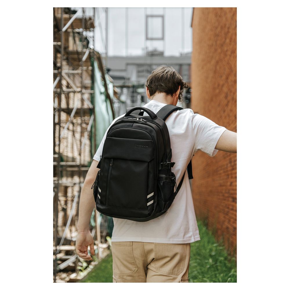 Рюкзак HEIKKI CHALLENGE (ХЕЙКИ) универсальный, 2 отделения, отделение для ноутбука, черный, 47х32х17 см