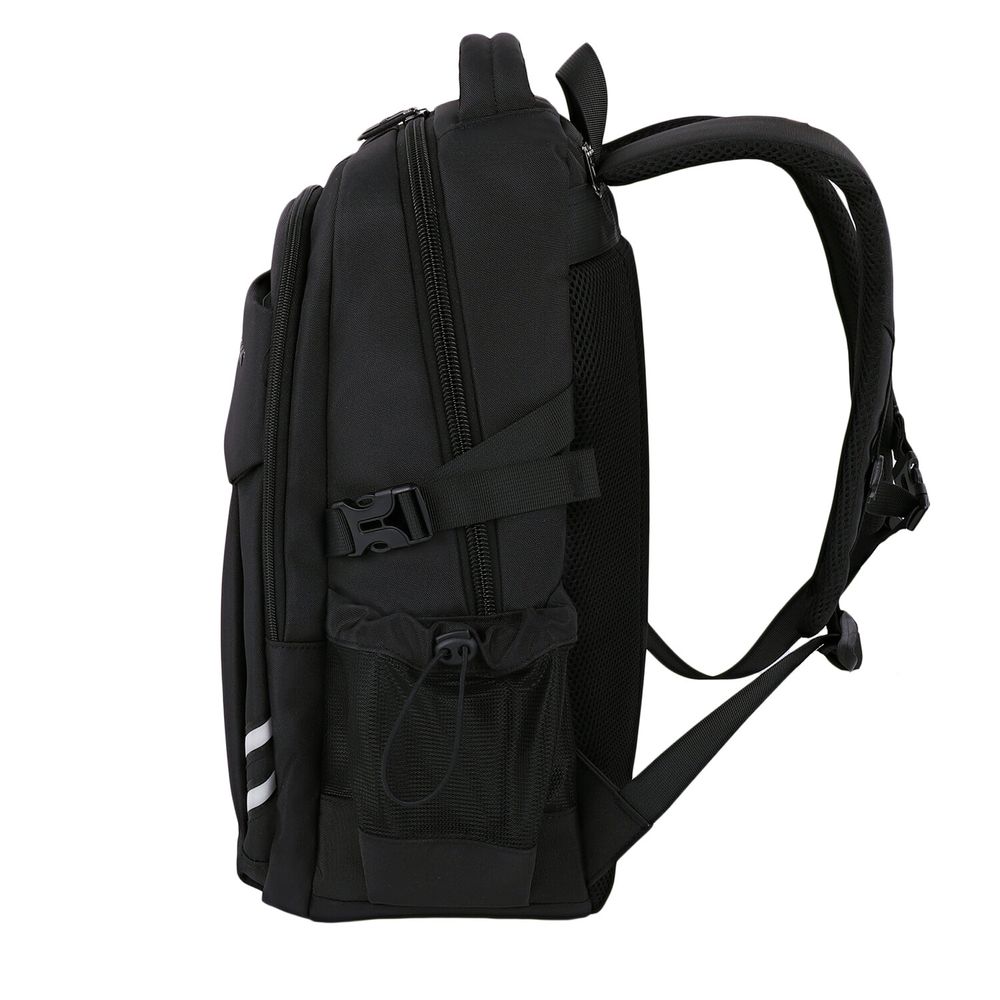 Рюкзак HEIKKI CHALLENGE (ХЕЙКИ) универсальный, 2 отделения, отделение для ноутбука, черный, 47х32х17 см