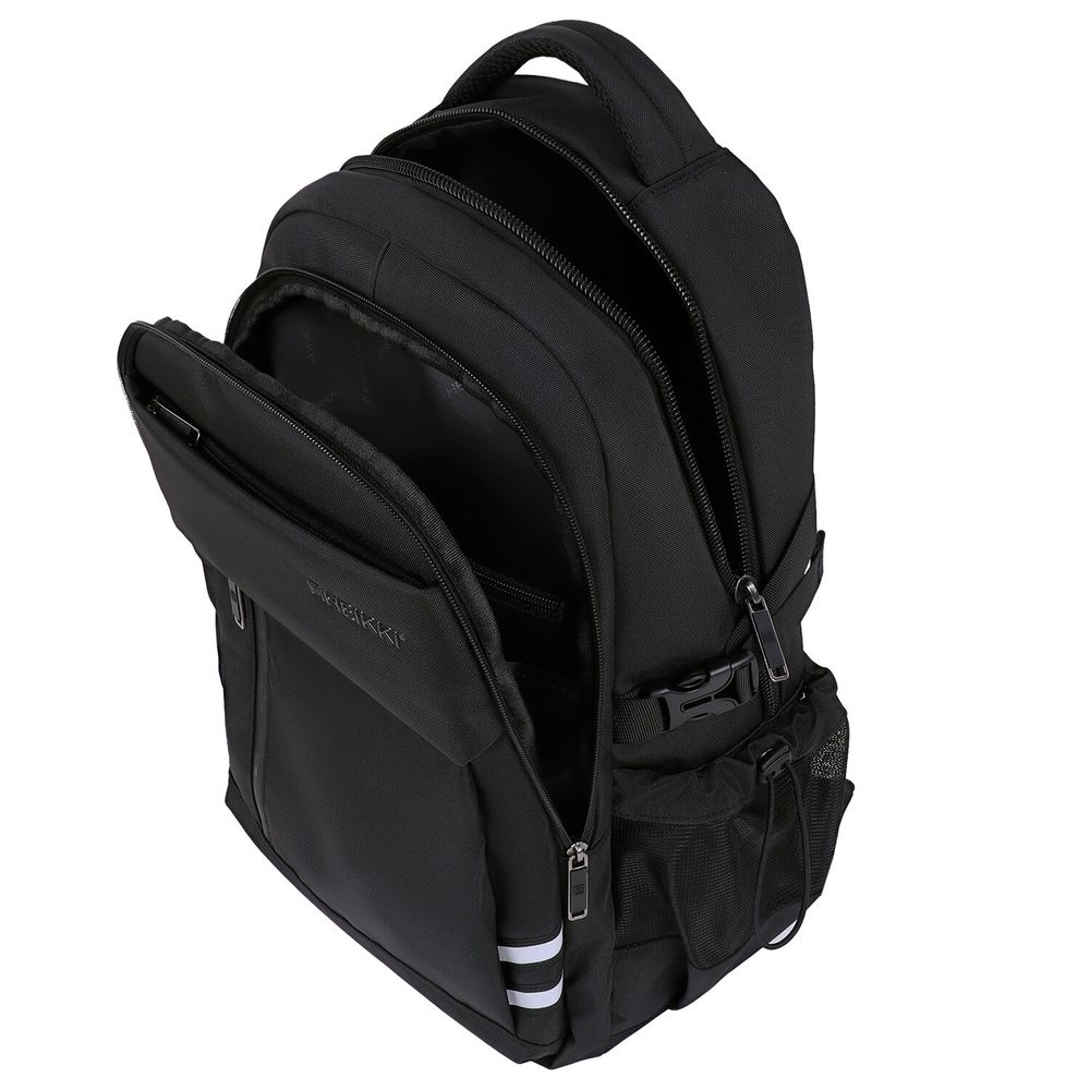 Рюкзак HEIKKI CHALLENGE (ХЕЙКИ) универсальный, 2 отделения, отделение для ноутбука, черный, 47х32х17 см